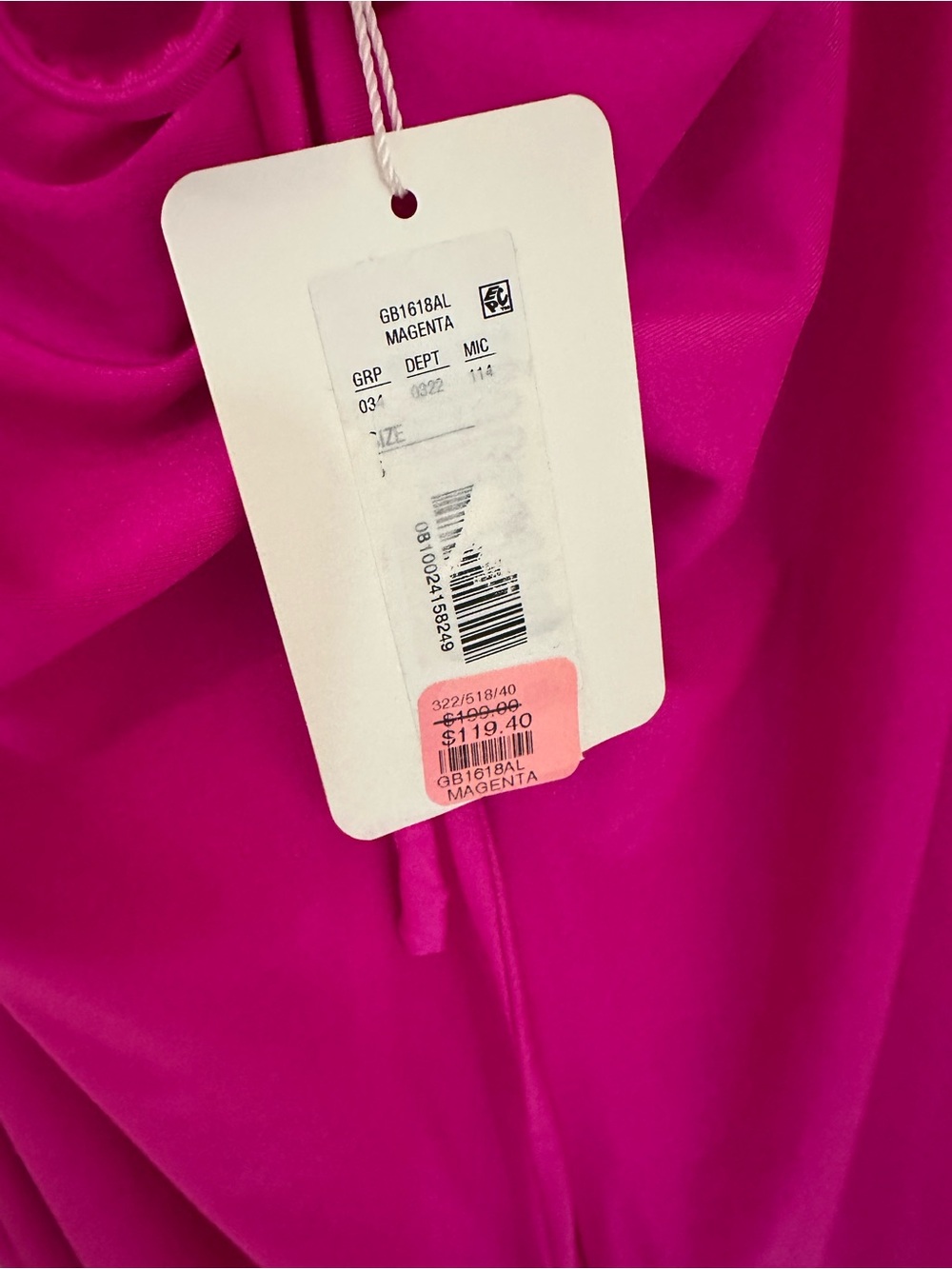 Gianni Bini Hot Pink Formal Maxi Dress Ruched Side Slit Size 5 NWT - Picture 8 of 9